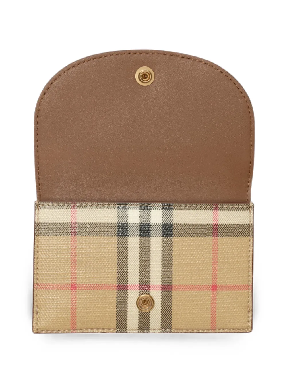 Burberry Geruite pasjeshouder en sleutelhanger Beige