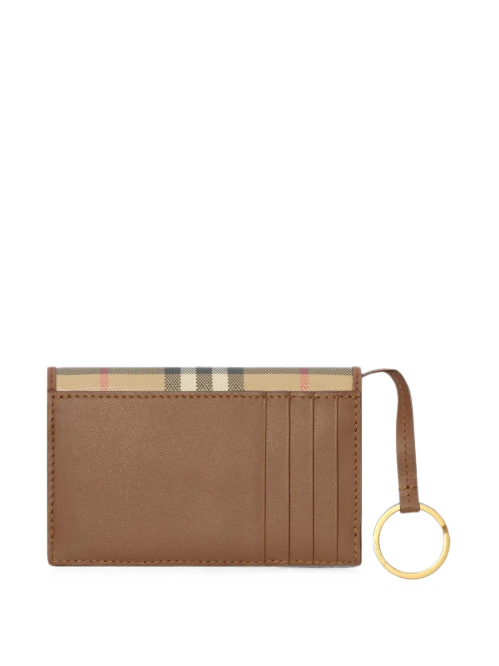 Burberry Geruite pasjeshouder en sleutelhanger Beige