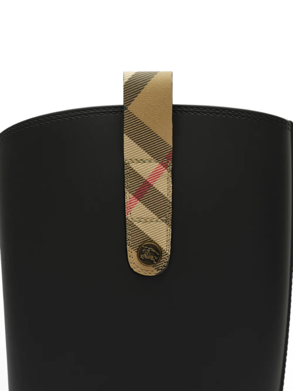 Burberry Cavalier geruite laarzen Zwart