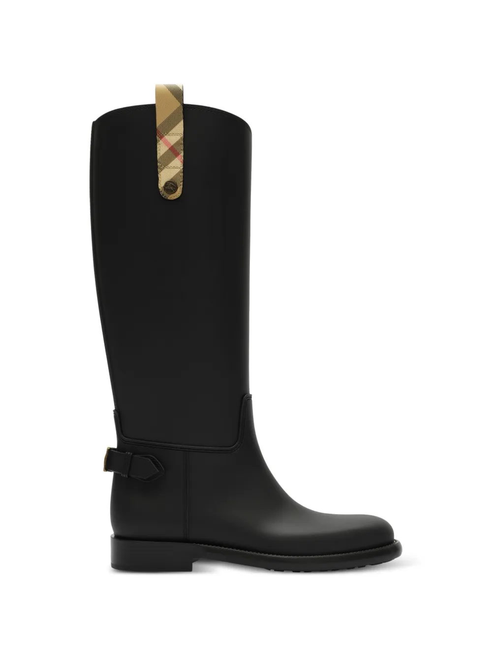 Burberry Cavalier Check-detail boots Zwart