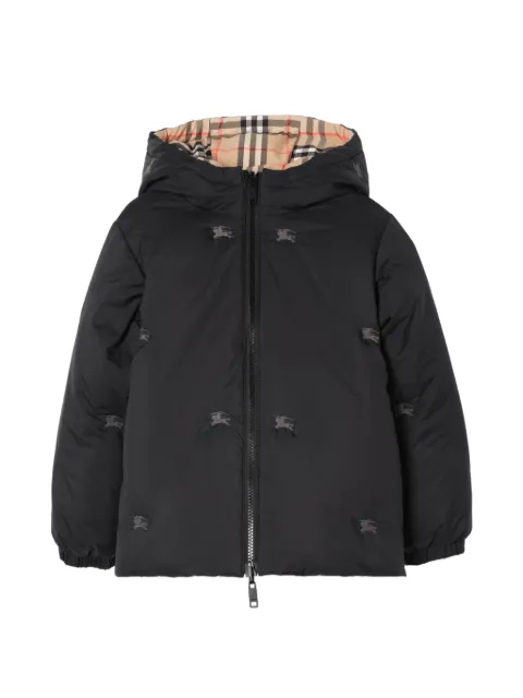 Burberry Kids reversible plaid down jacket