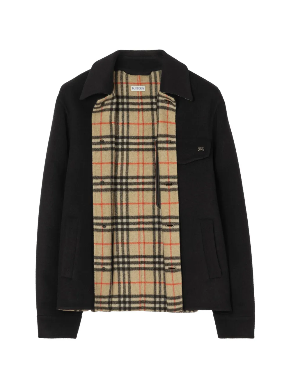 Burberry Thorn wollen shirtjack Zwart