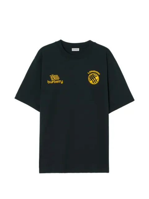 Burberry camiseta de algodón con distintivo del logo