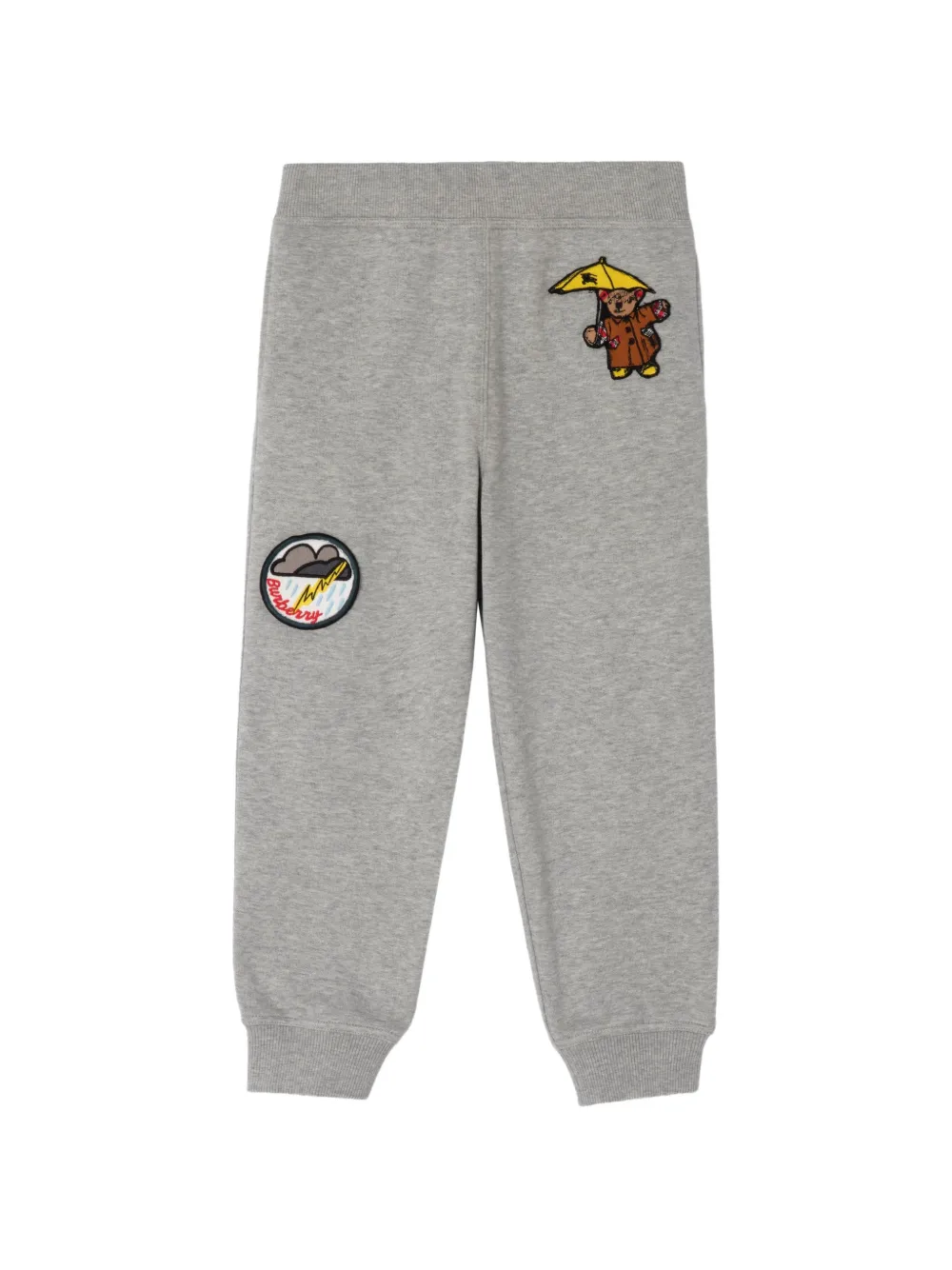 Burberry Kids Rain Bear embroiderie joggers - Grigio