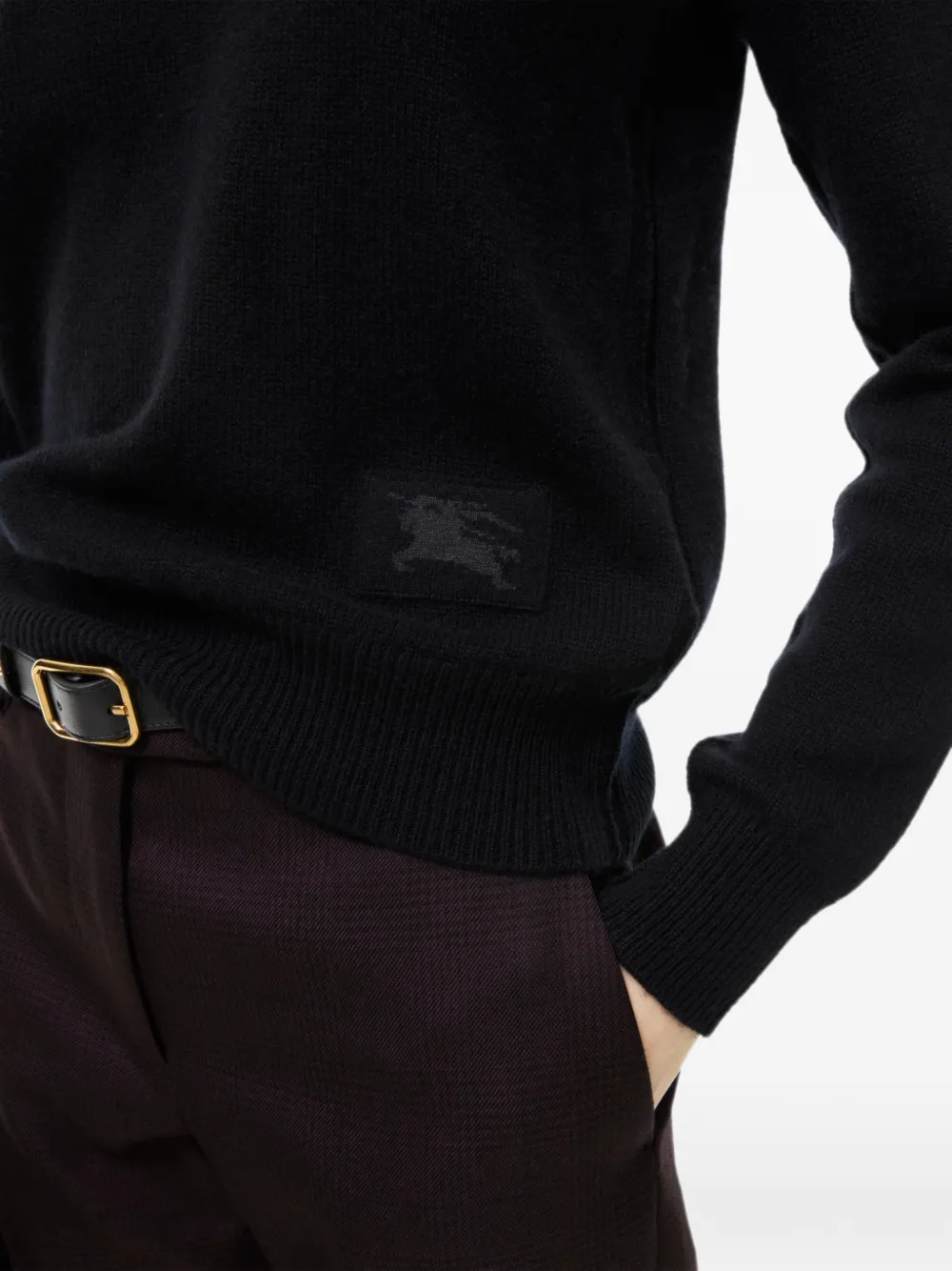 Burberry Kasjmier poloshirt Zwart