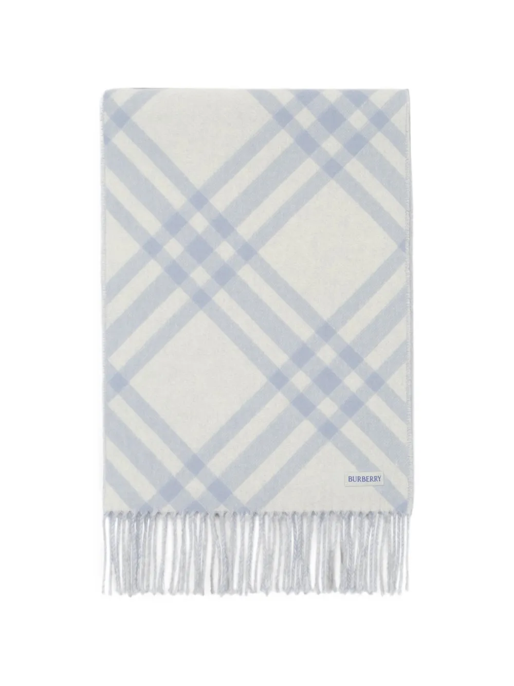 Burberry Sciarpa in cashmere Check - Blu