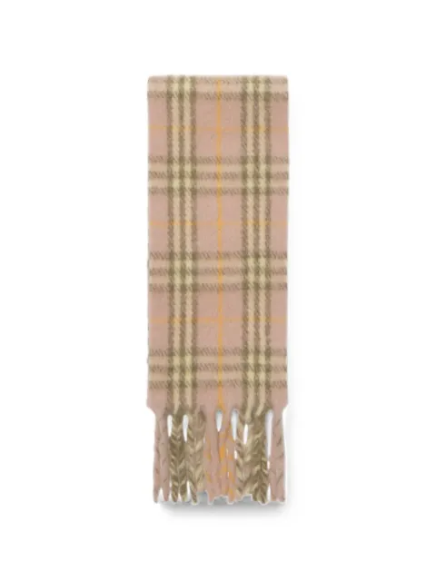 Burberry 窄版格纹羊驼毛混纺围巾
