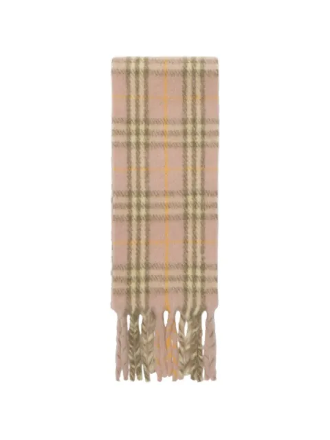 Burberry narrow check alpaca wool blend scarf