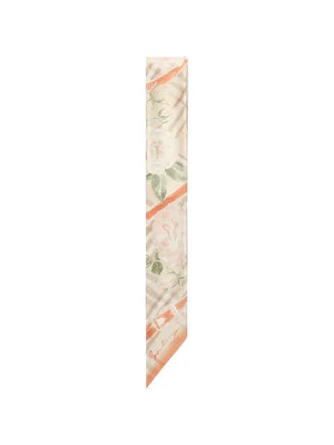 Burberry mascada Skinny Rose Check de seda