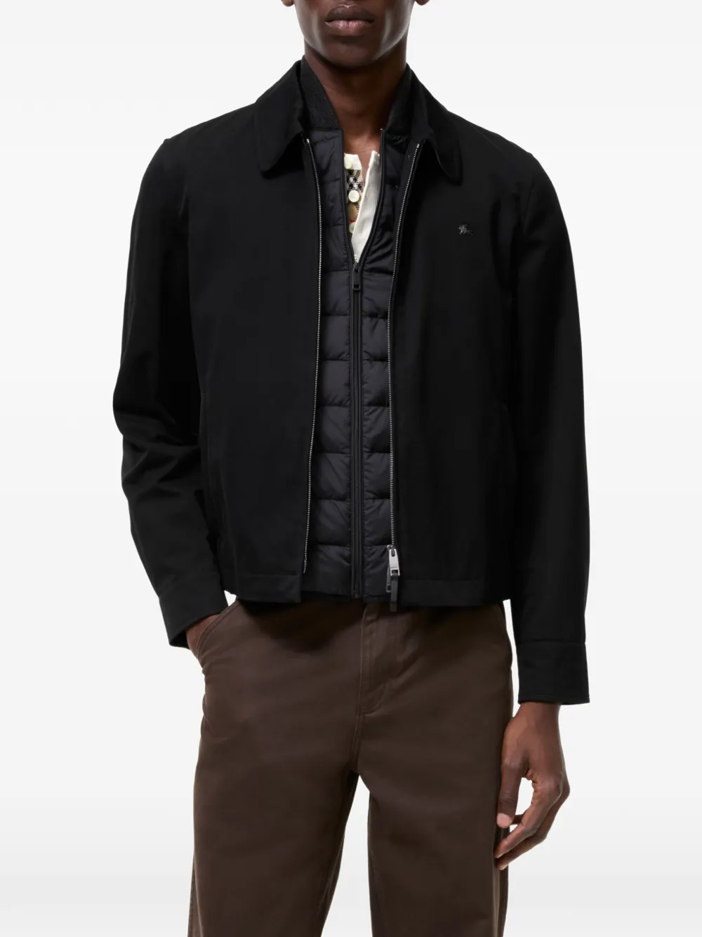 Burberry Bloomsbury harrington katoenen jack Zwart