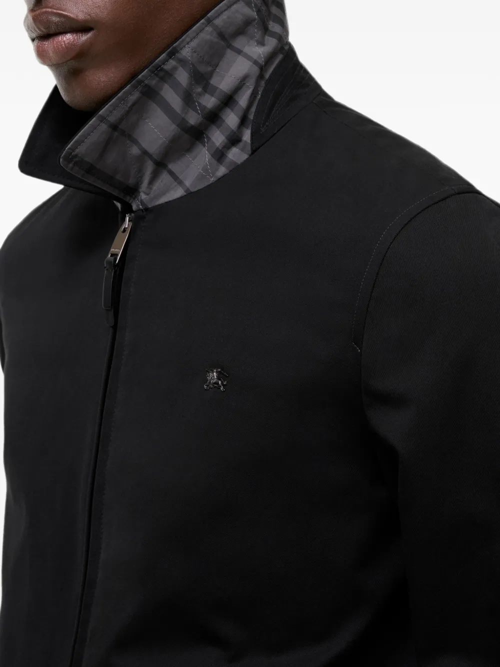 Burberry Bloomsbury harrington katoenen jack Zwart
