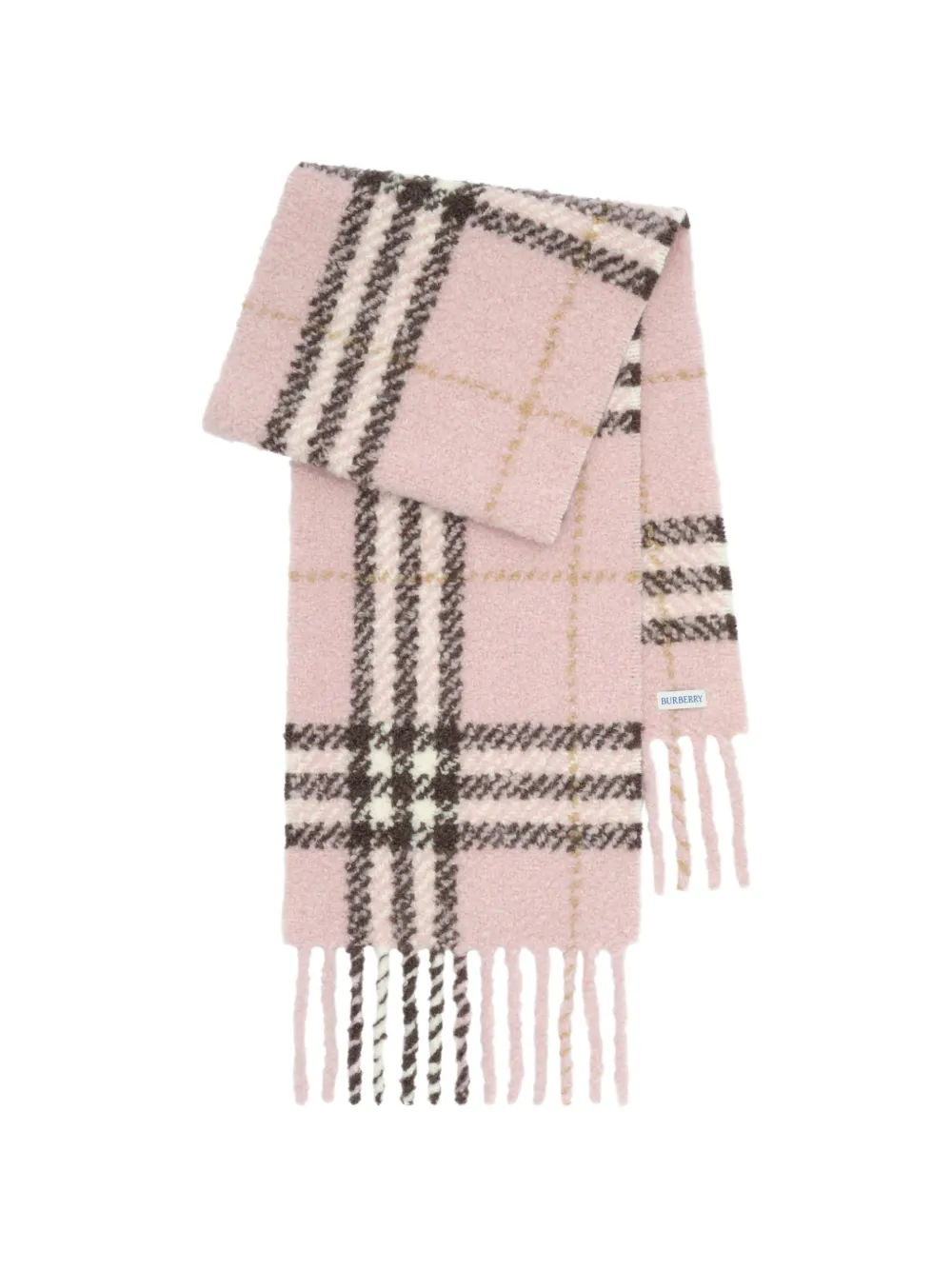 Burberry Patterned Alpaca Wool Scarf In Multi