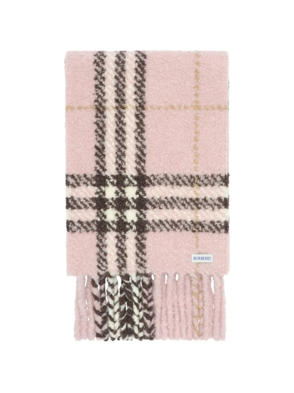 Burberry Patterned Alpaca Wool Scarf In Multi