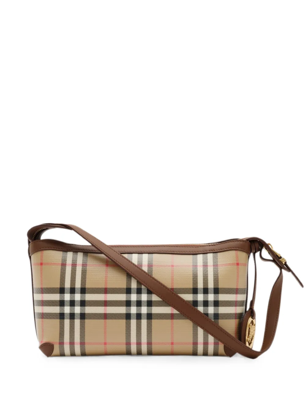 Burberry Mini Schultertasche mit Check - Nude