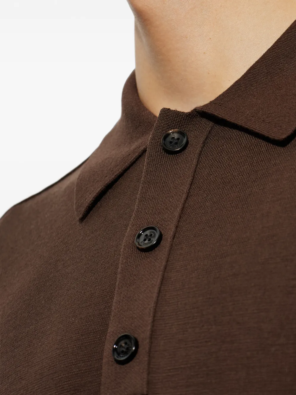 Burberry Wollen poloshirt Bruin