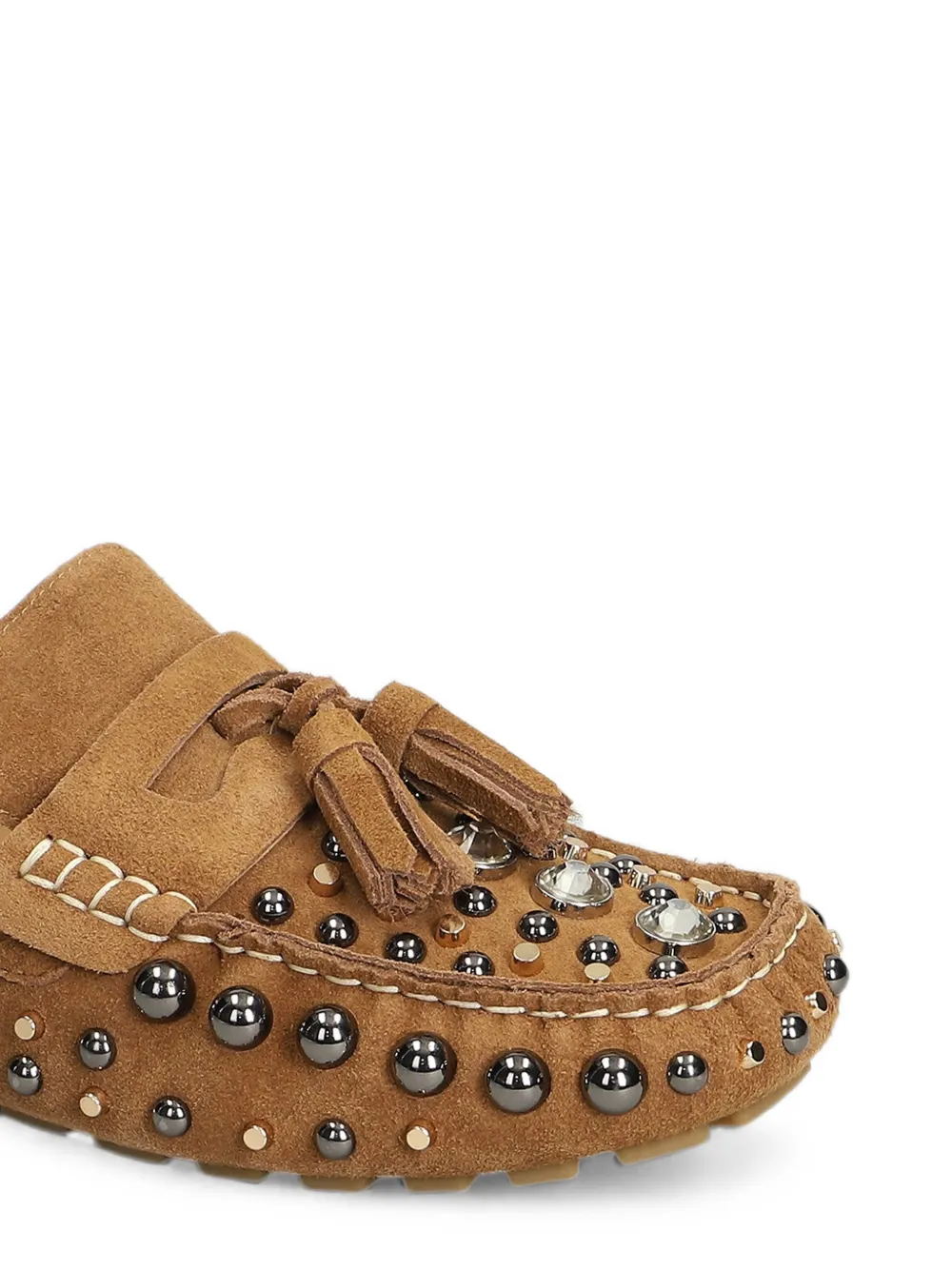 strategia shoes Mykonos loafers met kwastje en studs Bruin