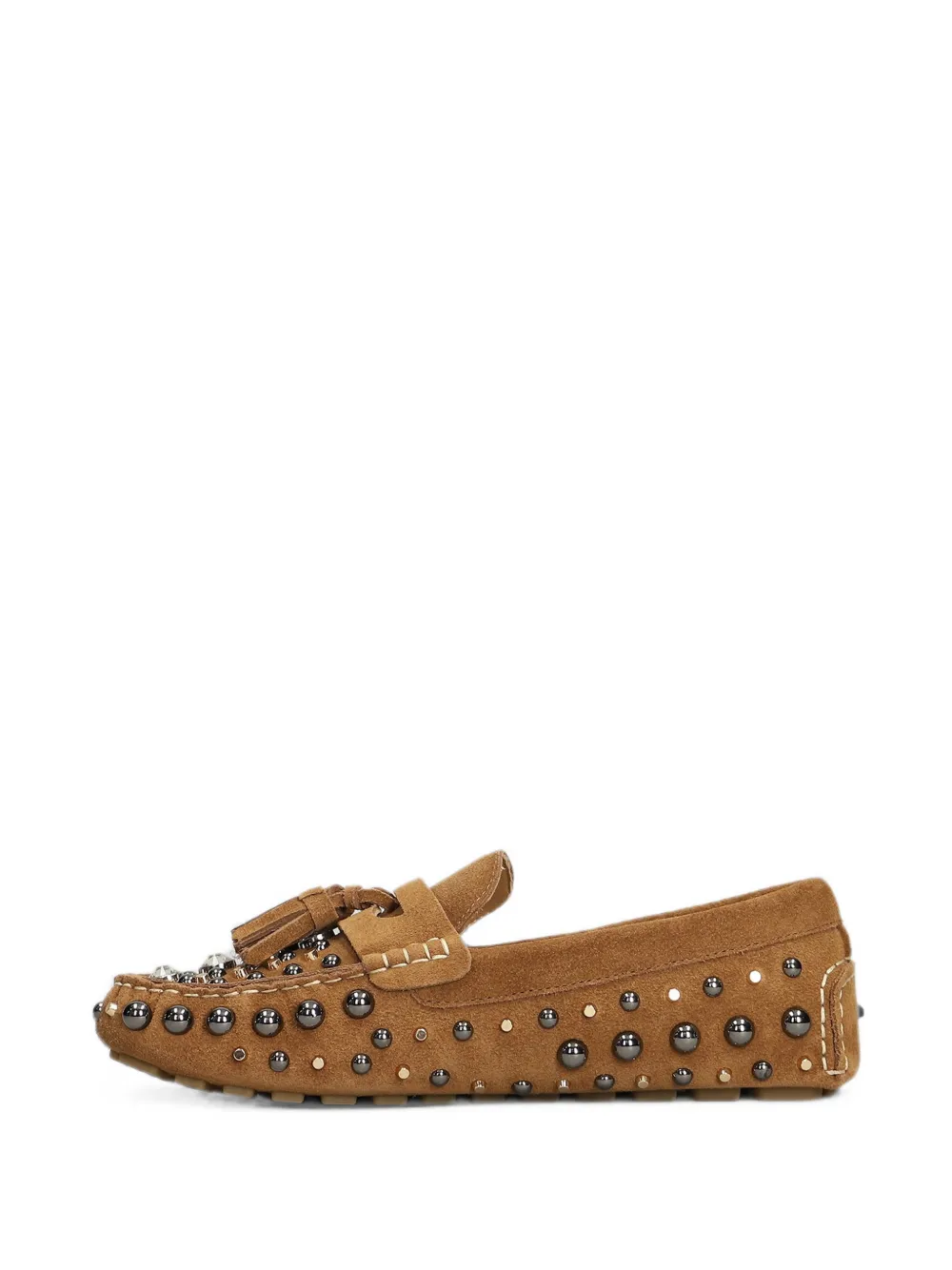 strategia shoes Mykonos loafers met kwastje en studs Bruin