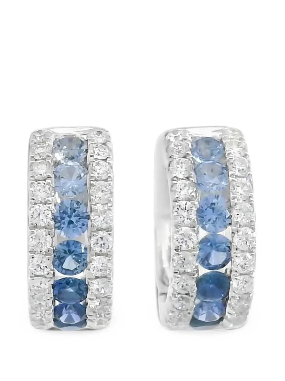 Lisa Nik Colors Collection Creolen mit Saphir und Diamant - Silber