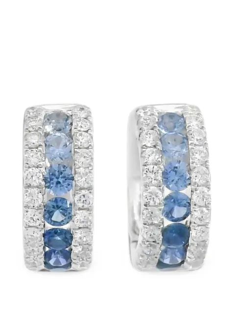 Lisa Nik sapphire and diamond Colors Collection hoop earrings