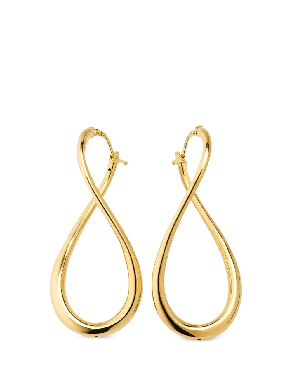 Lisa Nik Golden Dreams curved drop earrings