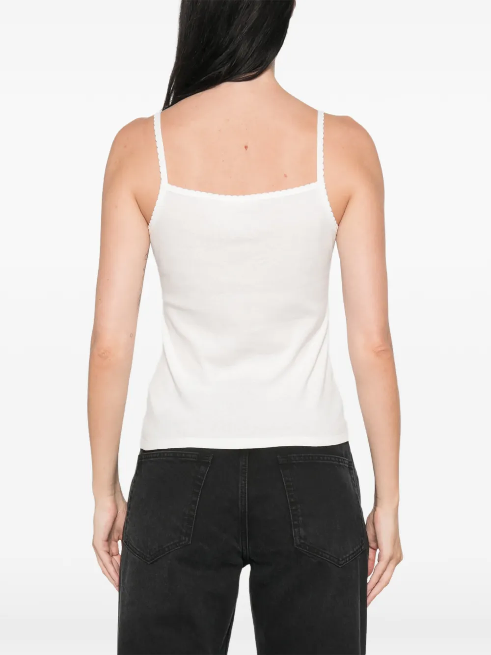 The Row Denzel tanktop met kanten afwerking Wit