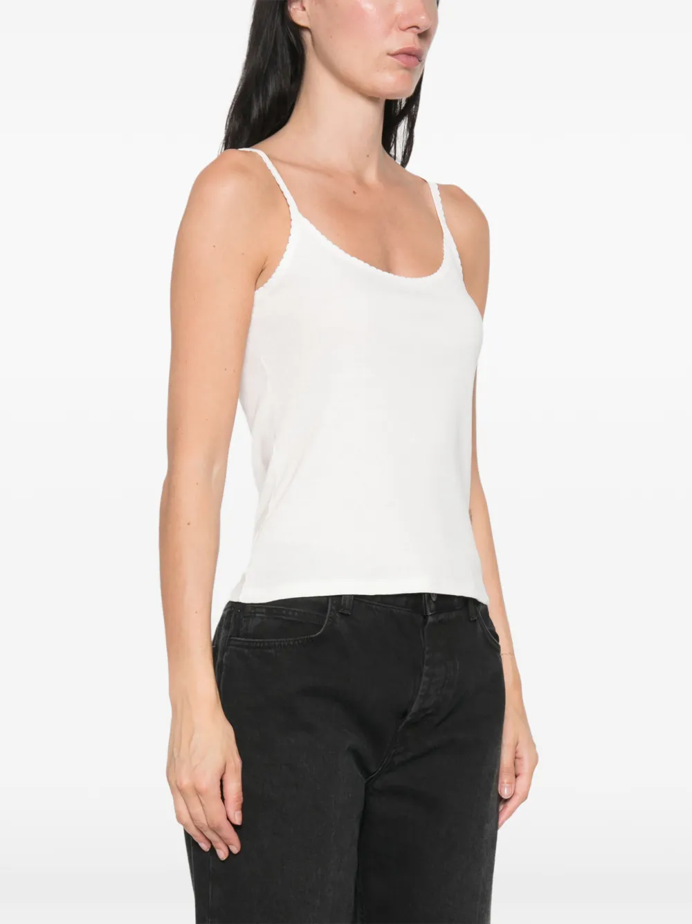 The Row Denzel tanktop met kanten afwerking Wit