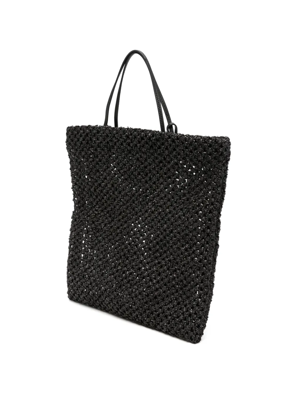 The Row Barn geweven mini-shopper Zwart