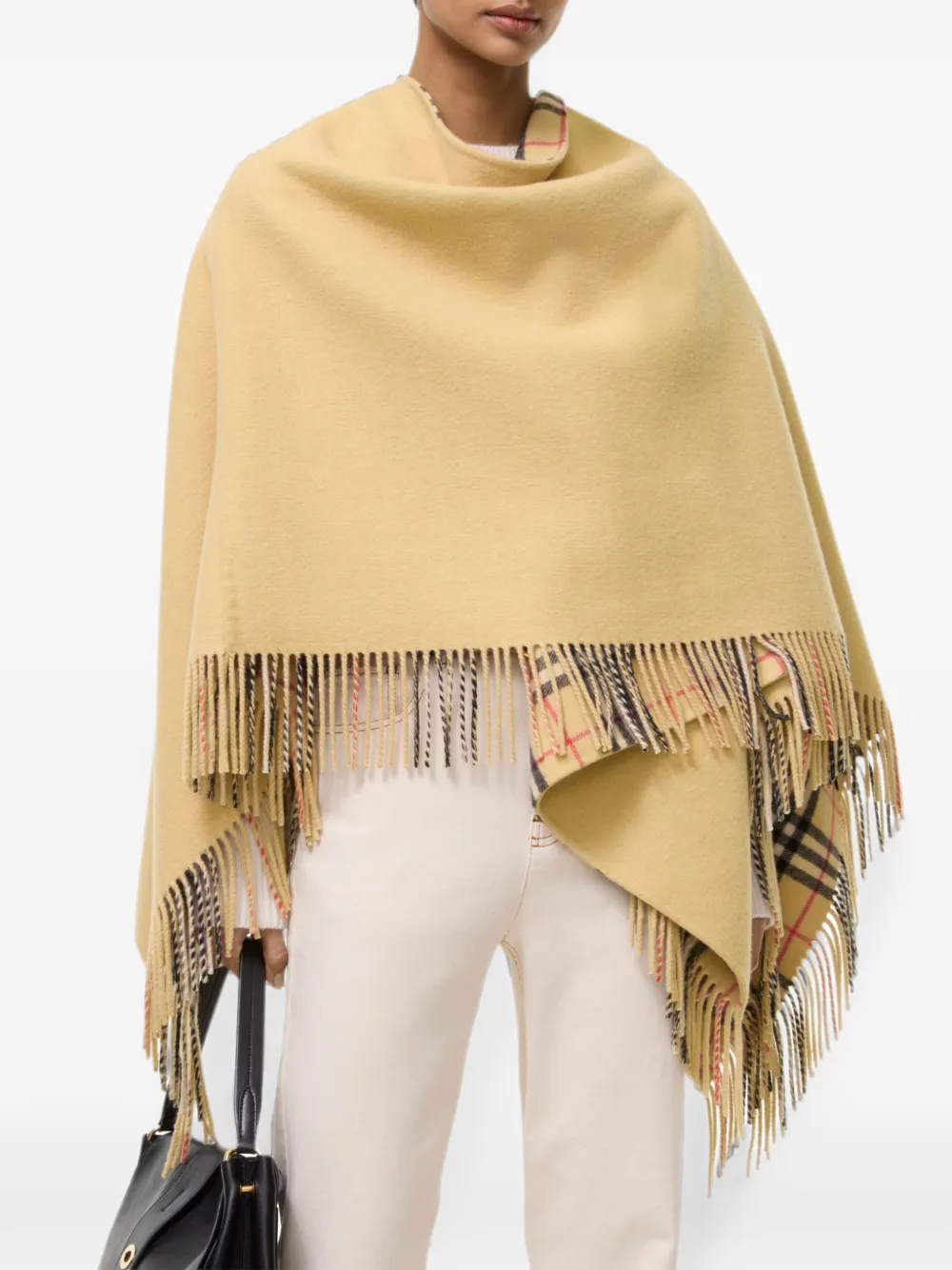 Burberry wool blanket cape Beige