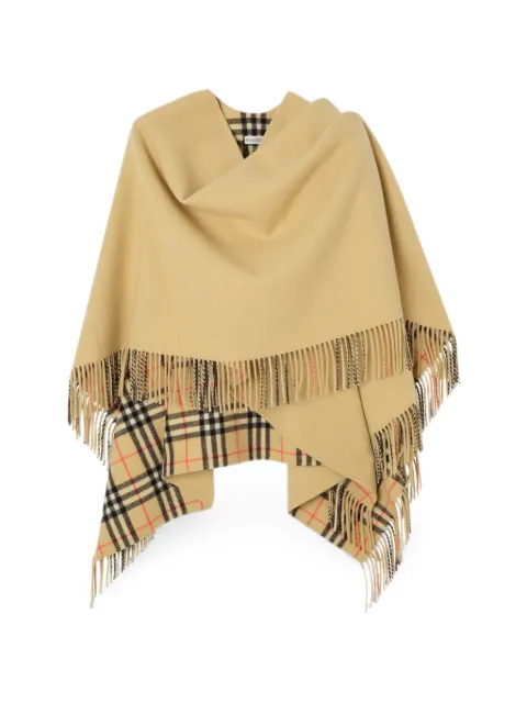 Burberry wool blanket cape