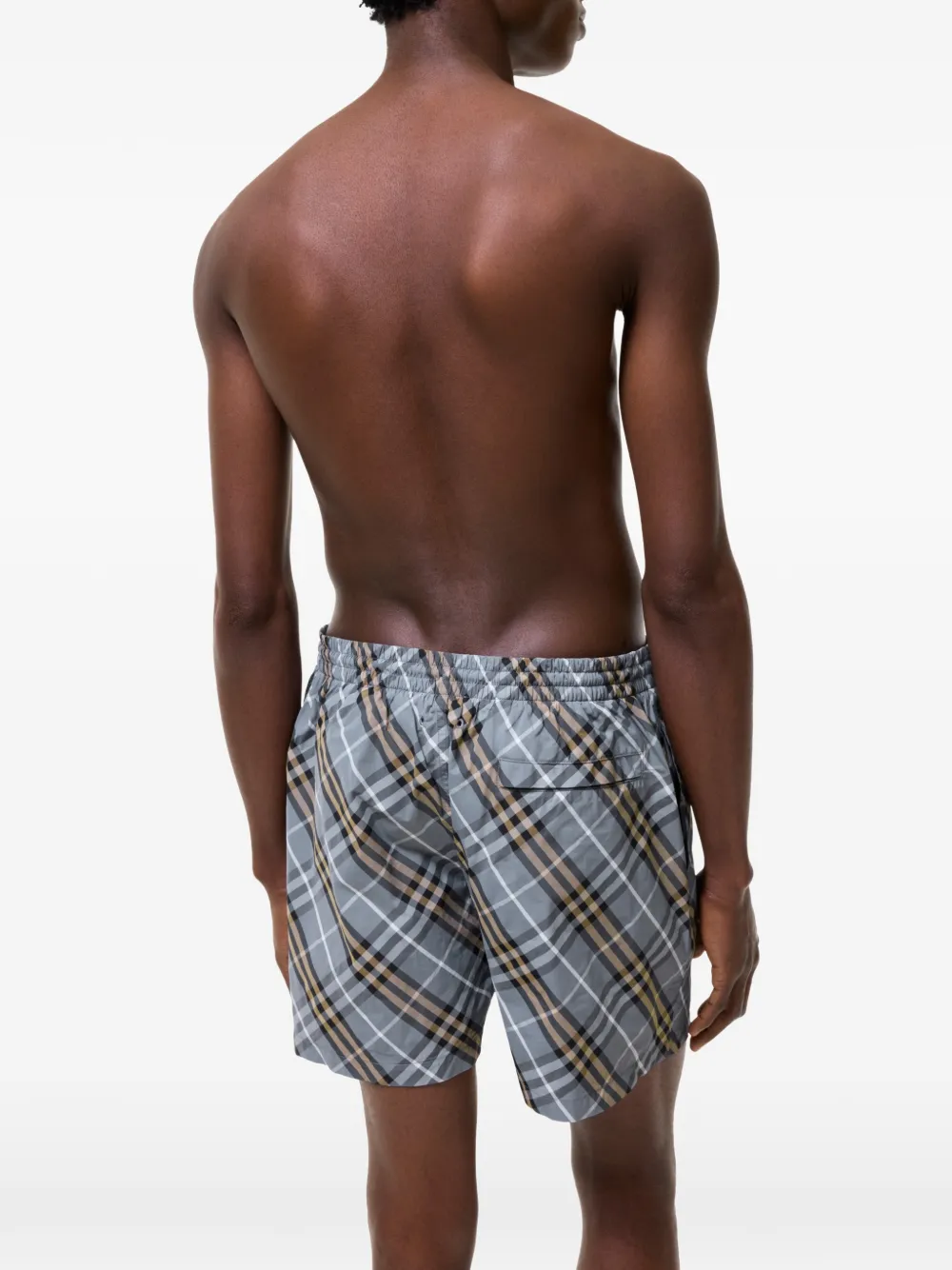 Burberry Geruite zwembroek Blauw