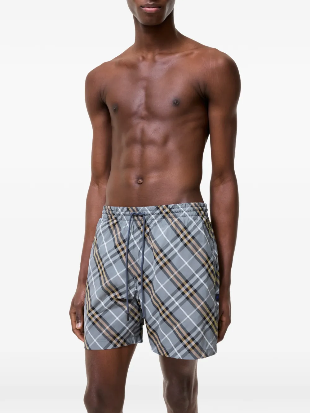 Burberry Geruite zwembroek Blauw