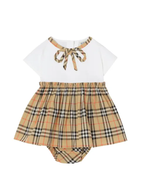 Burberry Kids set de vestido con detalle de moño