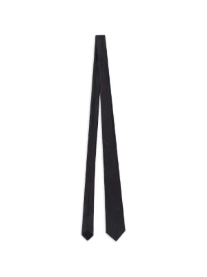 Prada トライアングルロゴ レザーネクタイ | ブラック | FARFETCH JP