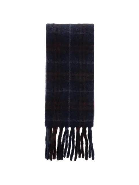 Burberry narrow-cut checkered alpaca blend scarf