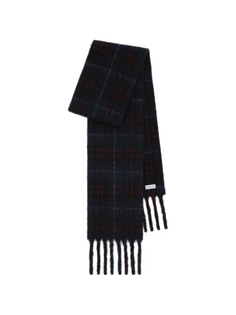 Burberry narrow Check alpaca wool blend scarf