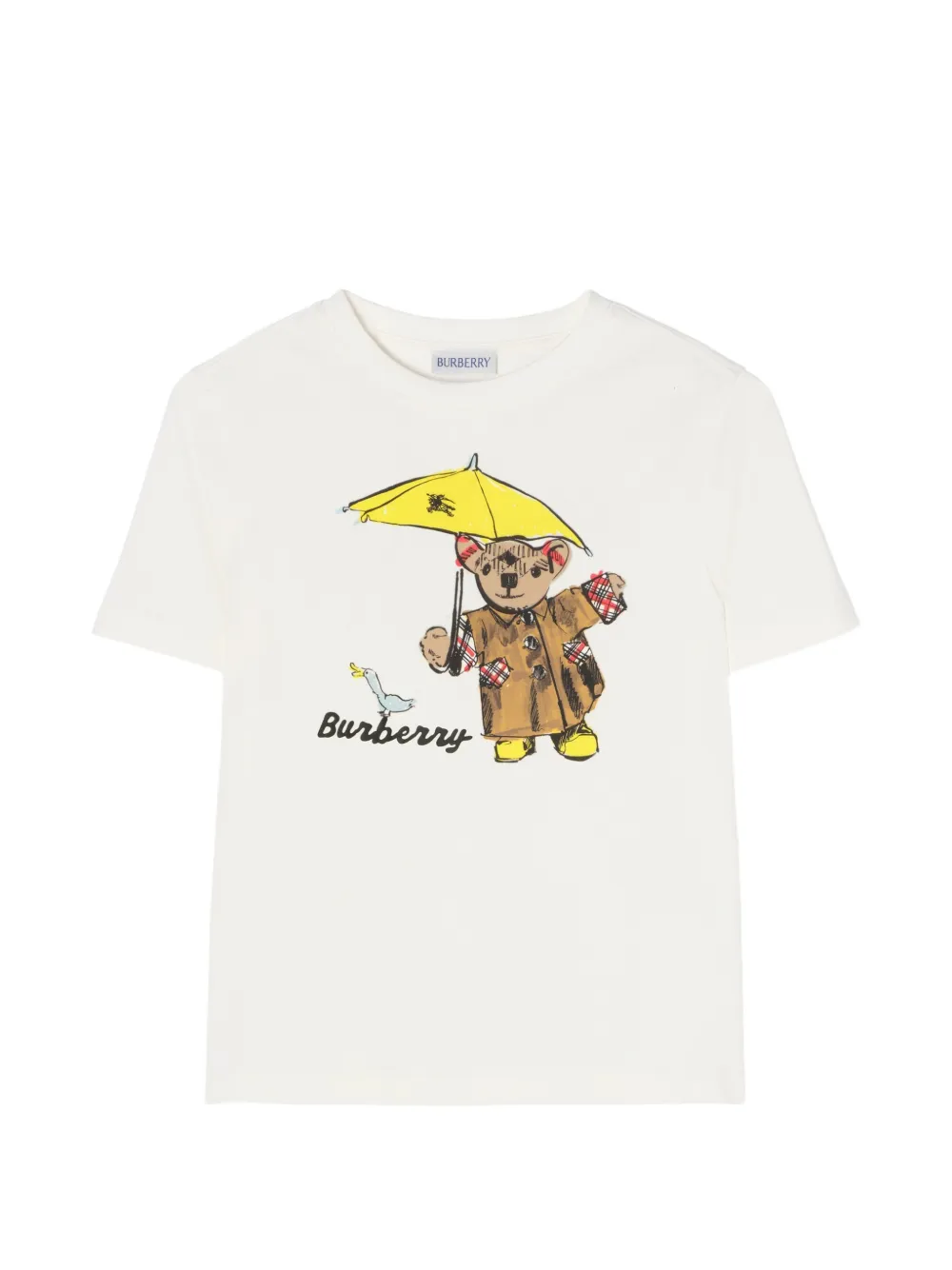 Burberry Kids Rain Bear print t-shirt - Toni neutri