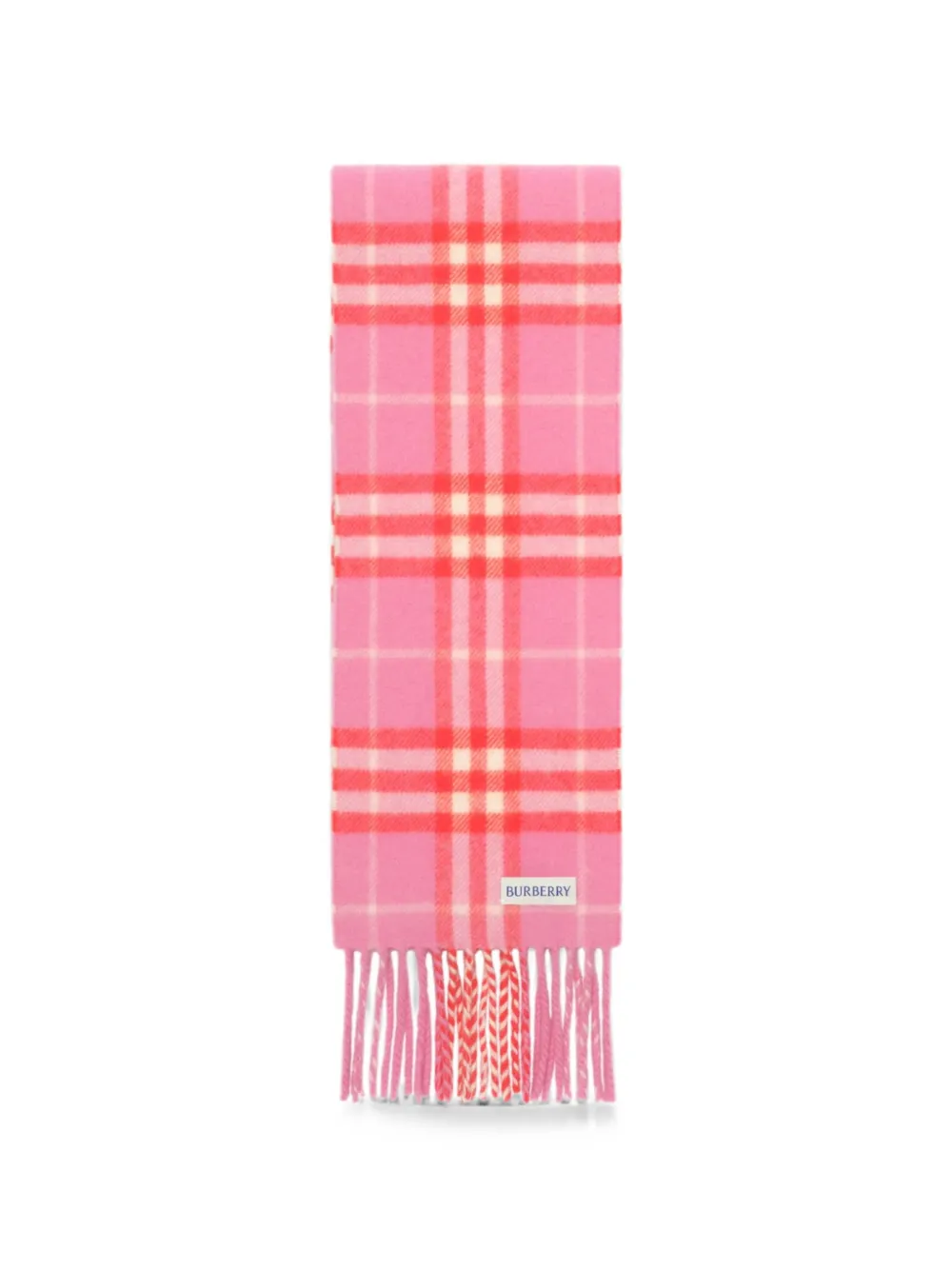 Burberry narrow Check cashmere scarf - Rosa