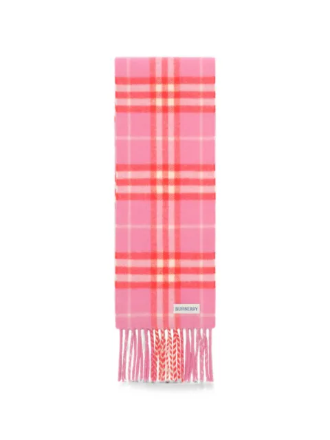 Burberry narrow Check cashmere scarf