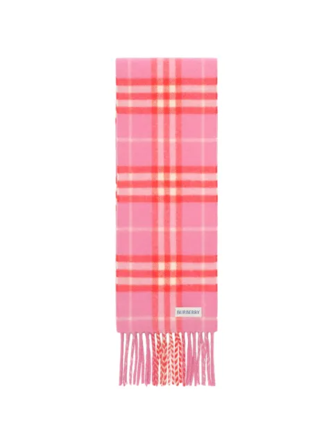Burberry narrow Check cashmere scarf