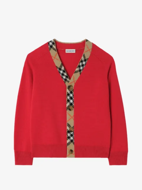 Burberry Kids check-detail cardigan