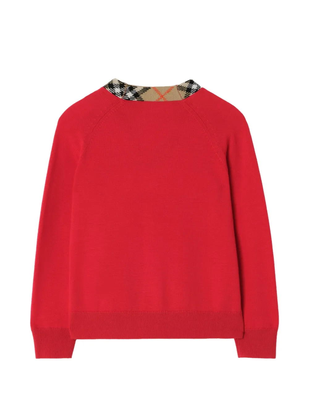 Burberry Kids Vest met geruit detail Rood