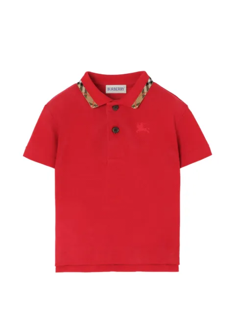 Burberry Kids polotrøje med Check krave