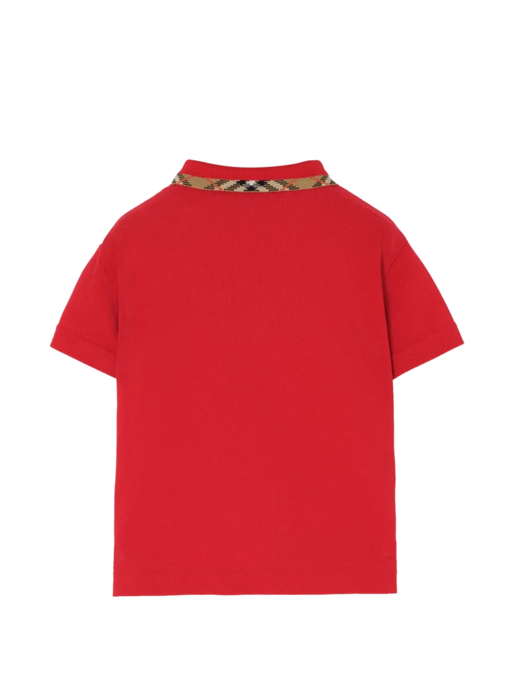 Burberry Kids Poloshirt met geruite kraag Rood