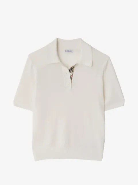 Burberry playera tipo polo con ribete Check