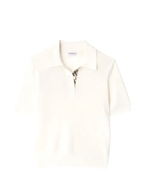 Burberry playera tipo polo con ribete Check