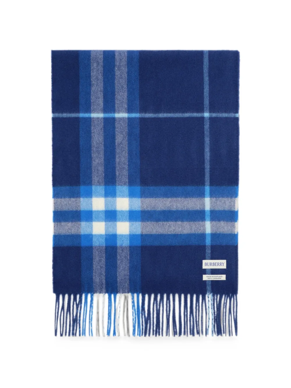 Burberry patterned scarf - Blau
