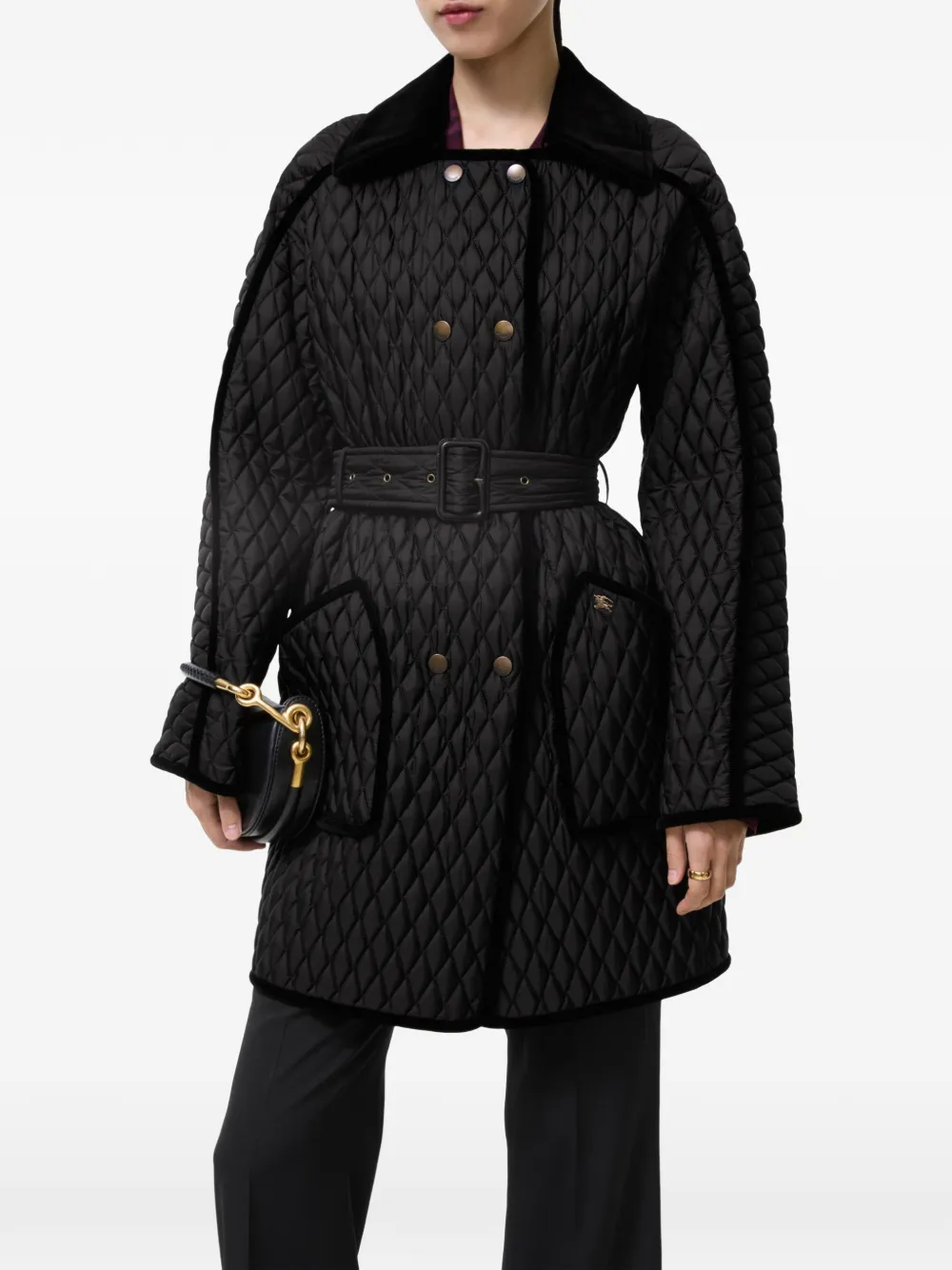 Burberry Floriston trenchcoat Zwart