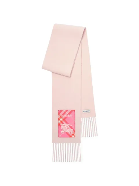 Burberry narrow Check label cashmere scarf