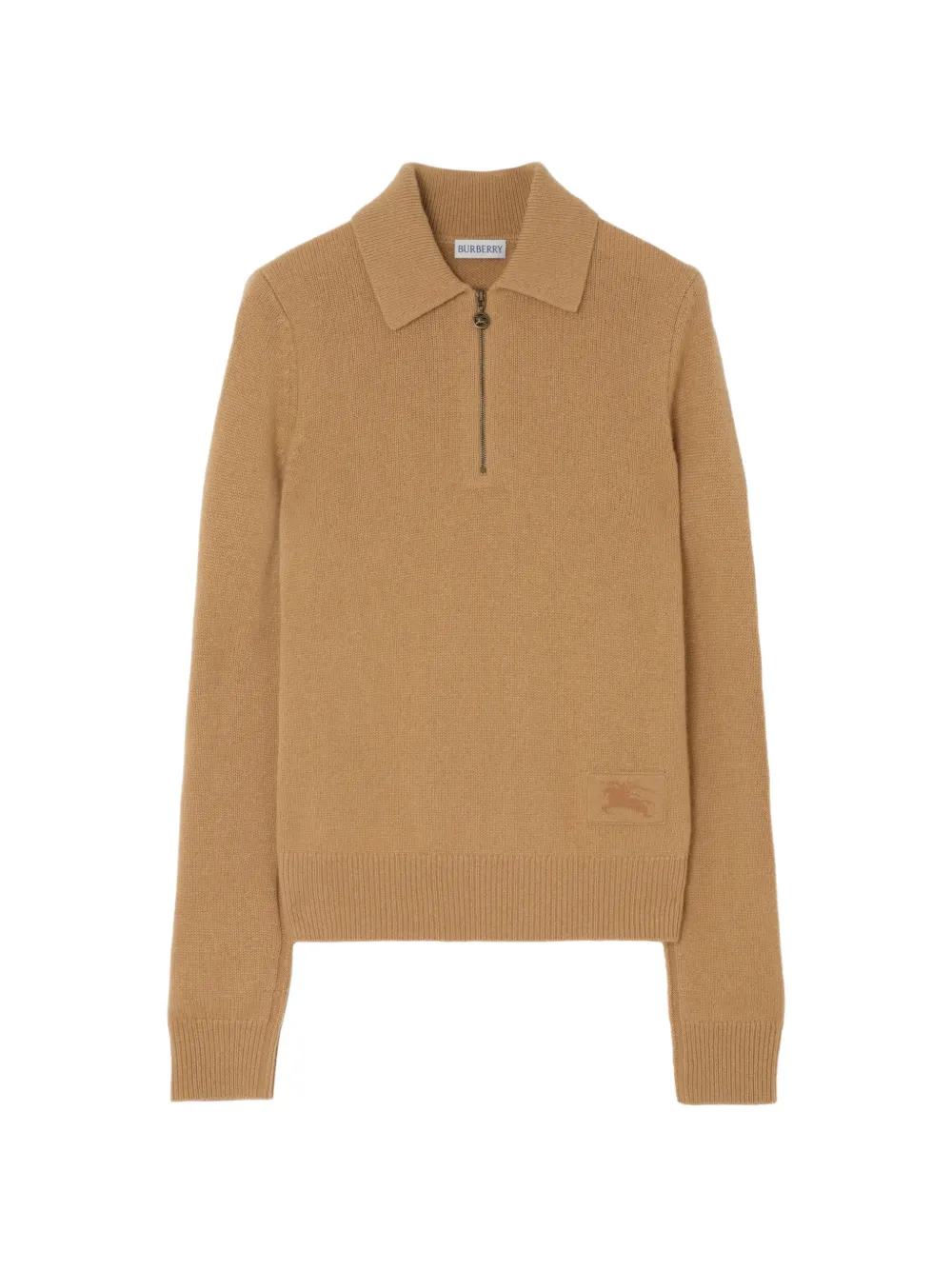 Burberry long-sleeve cashmere polo shit - Nude