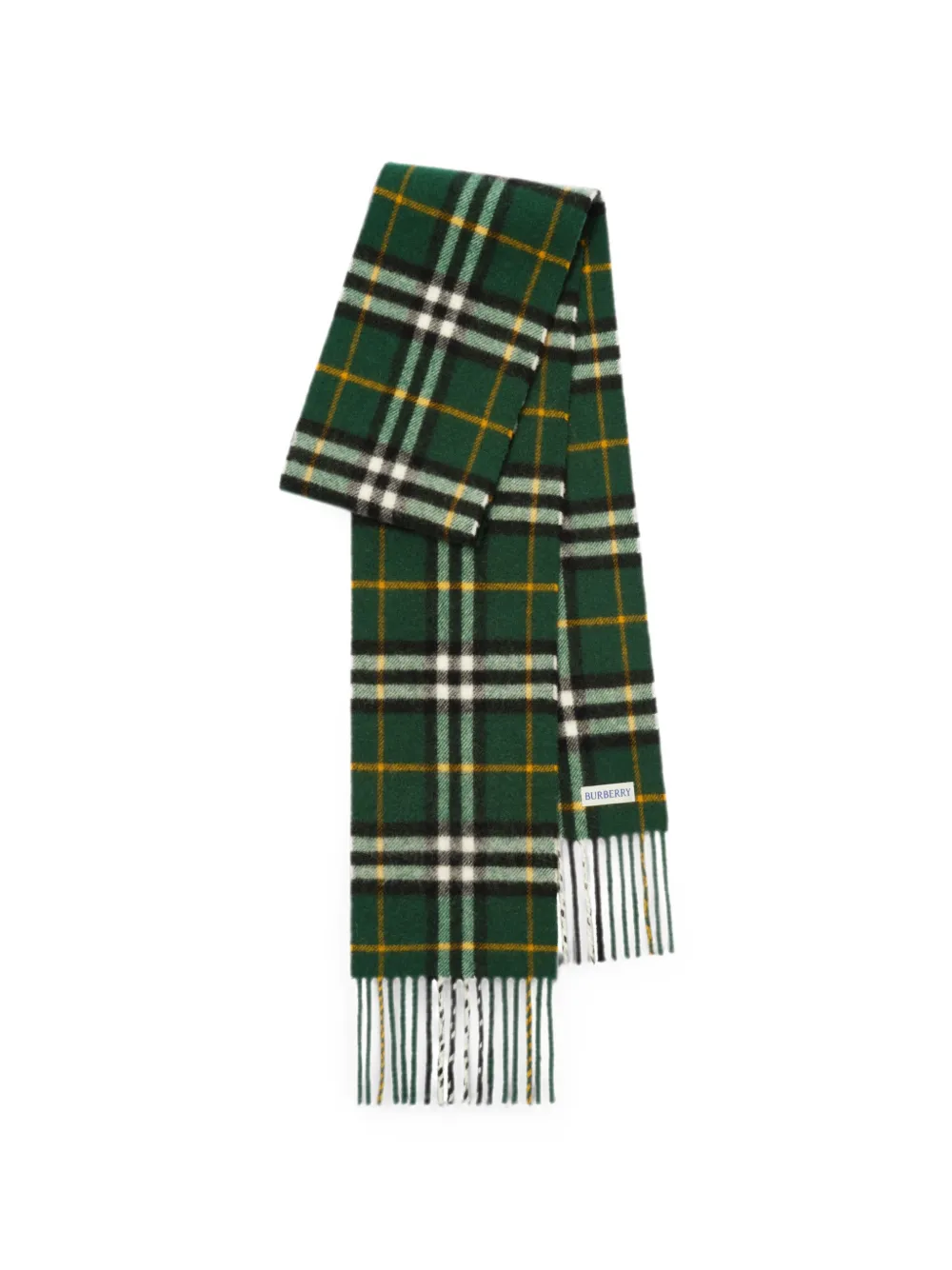 Burberry Geruite kasjmier sjaal Groen